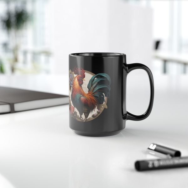 Black Aquarius Rooster Mug - Image 4
