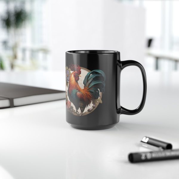 Black Taurus Rooster Mug - Image 4