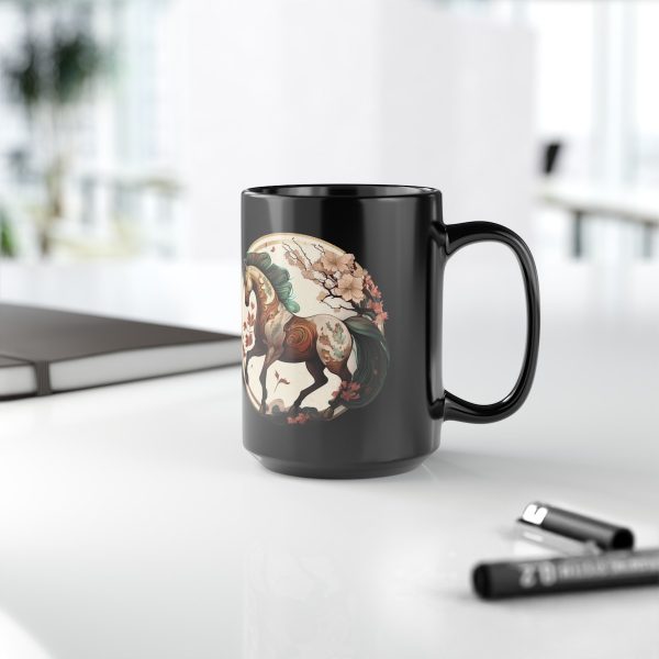 Black Taurus Horse Mug - Image 4