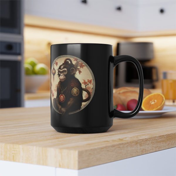 Black Virgo Monkey Mug - Image 2