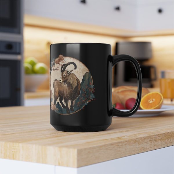 Black Virgo Goat Mug - Image 2