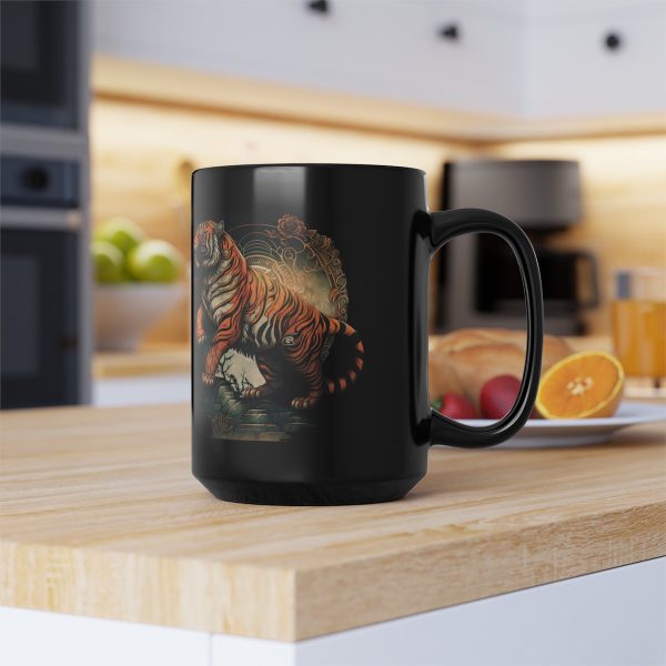 Black Taurus Tiger Mug - Image 2