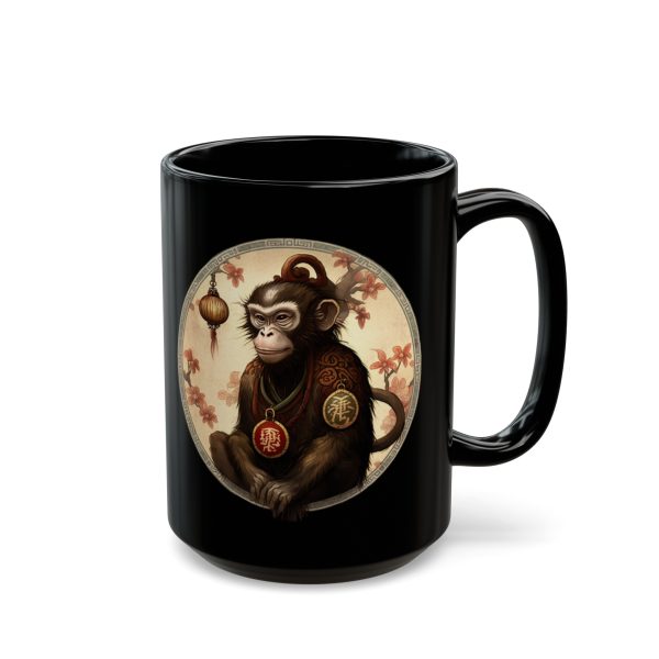 Black Aquarius Monkey Mug - Image 2