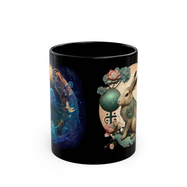 Black Aquarius Rabbit Mug - Image 5