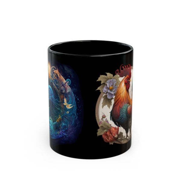 Black Aquarius Rooster Mug - Image 5