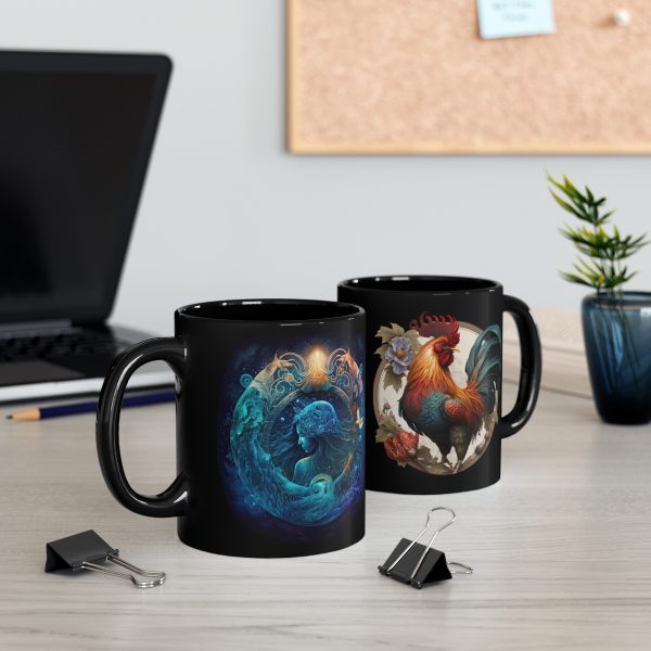 Black Aquarius Rooster Mug - Image 9