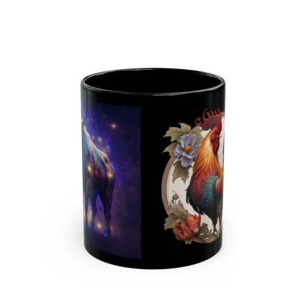 Black Taurus Rooster Mug - Image 5