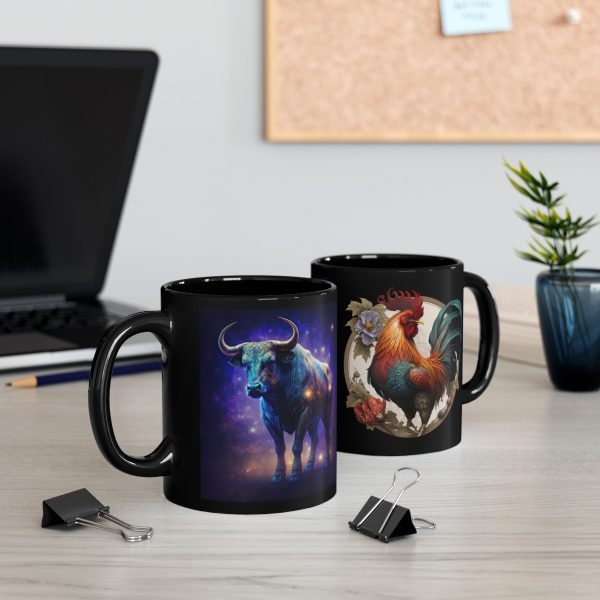 Black Taurus Rooster Mug - Image 9