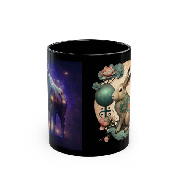 Black Taurus Rabbit Mug - Image 5