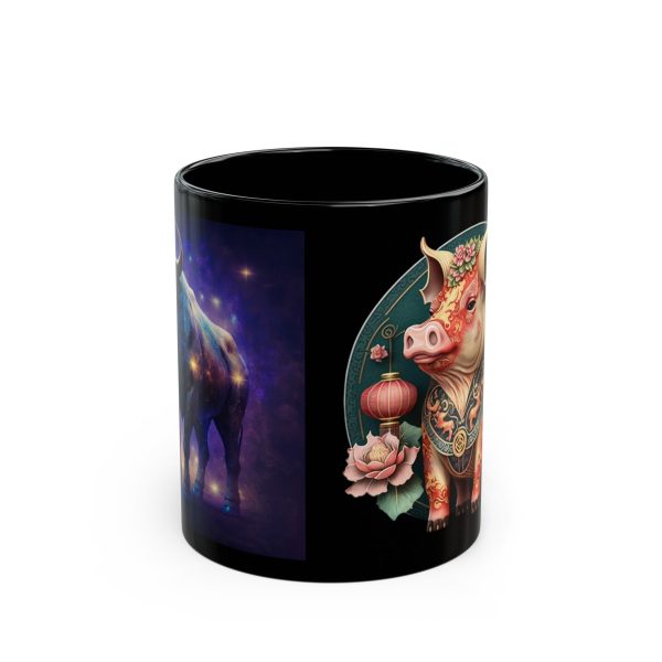Black Taurus Pig Mug - Image 5