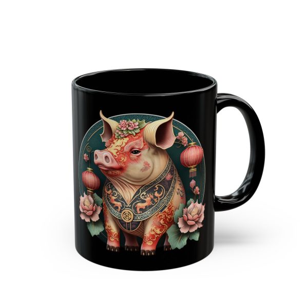 Black Taurus Pig Mug - Image 7