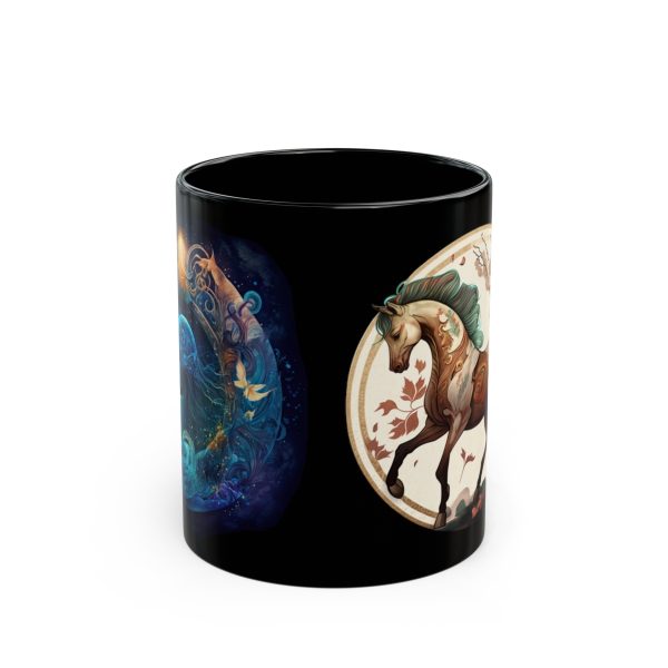 Black Aquarius Horse Mug - Image 7