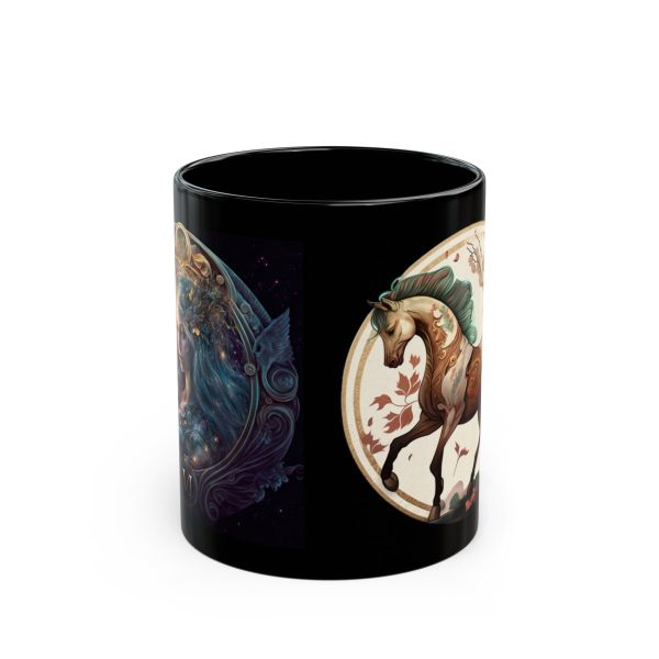 Black Virgo Horse Mug - Image 5