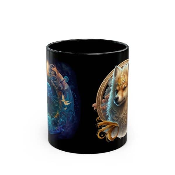 Black Aquarius Dog Mug - Image 6