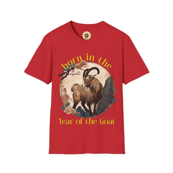 Born in the Year of the Goat Red T-Shirt - Image 2