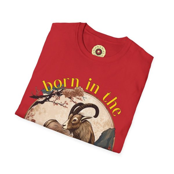 Born in the Year of the Goat Red T-Shirt - Image 4