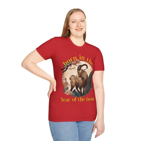 Born in the Year of the Goat Red T-Shirt - Image 5