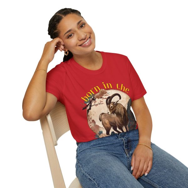 Born in the Year of the Goat Red T-Shirt - Image 7