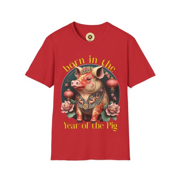 Born in the Year of the Pig Red T-Shirt - Image 2