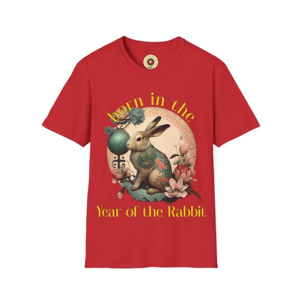 Born in the Year of the Rabbit Red T-Shirt - Image 2