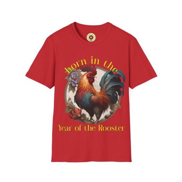 Born in the Year of the Rooster Red T-Shirt - Image 2