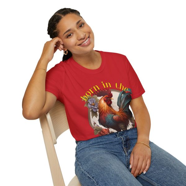 Born in the Year of the Rooster Red T-Shirt - Image 7