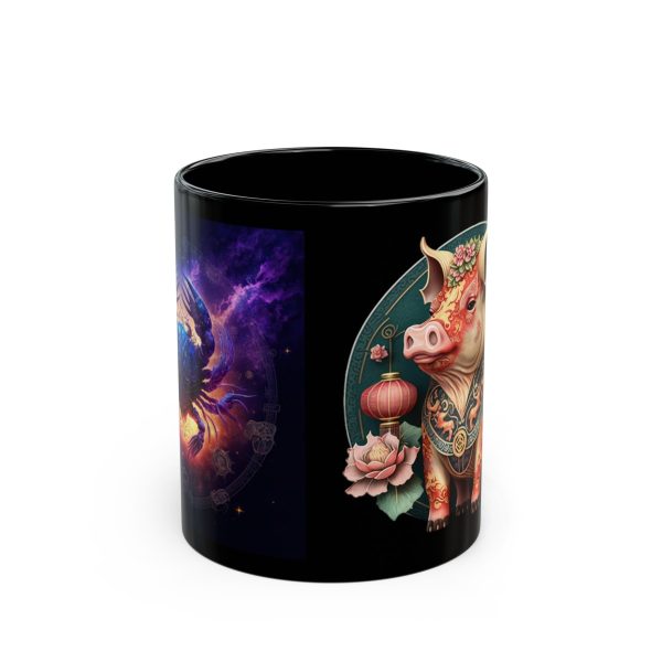 Black Cancer Pig Mug - Image 5