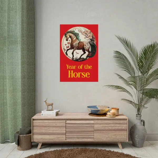 Year of the Horse Red Posters