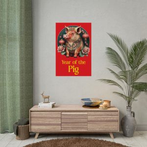 Year of the Pig Red Posters