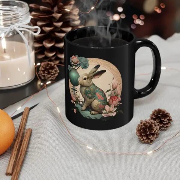Black Aries Rabbit Mug - Image 5