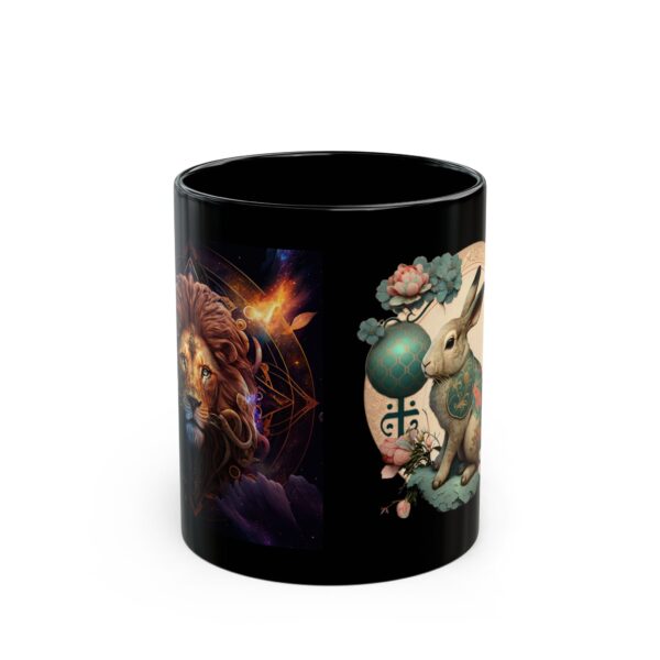 Black Leo Rabbit Mug - Image 2