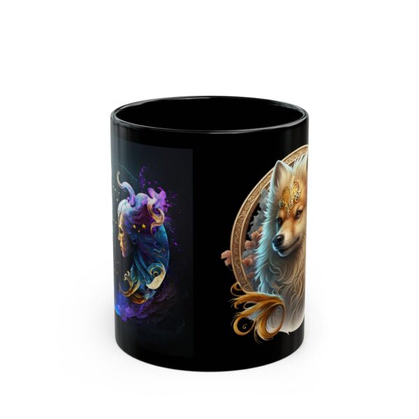 Black Gemini Dog Mug - Image 2