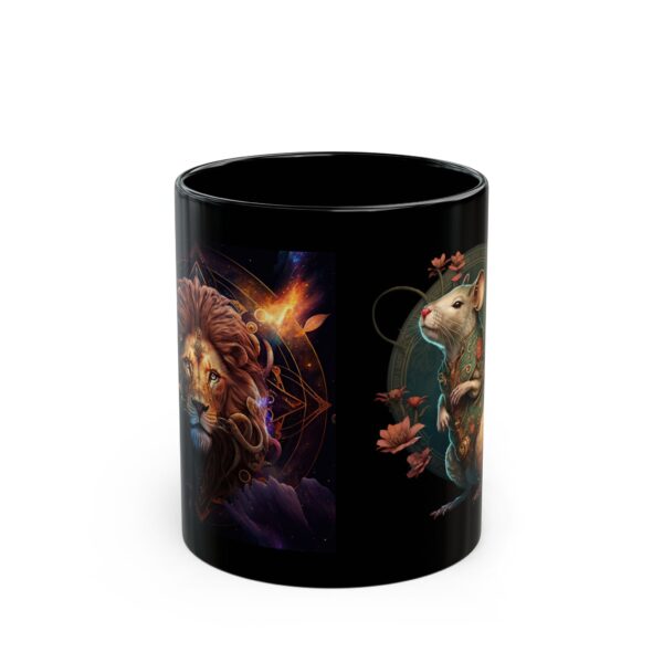 Black Leo Rat Mug - Image 2