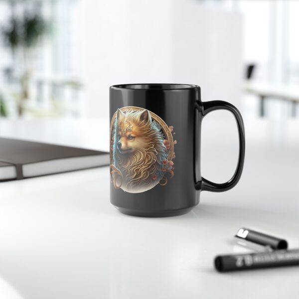 Black Gemini Dog Mug - Image 6