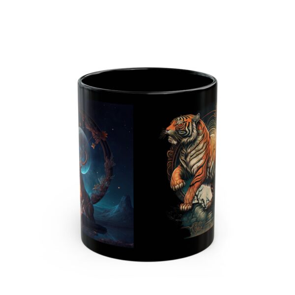 Black Sagittarius Tiger Mug - Image 2