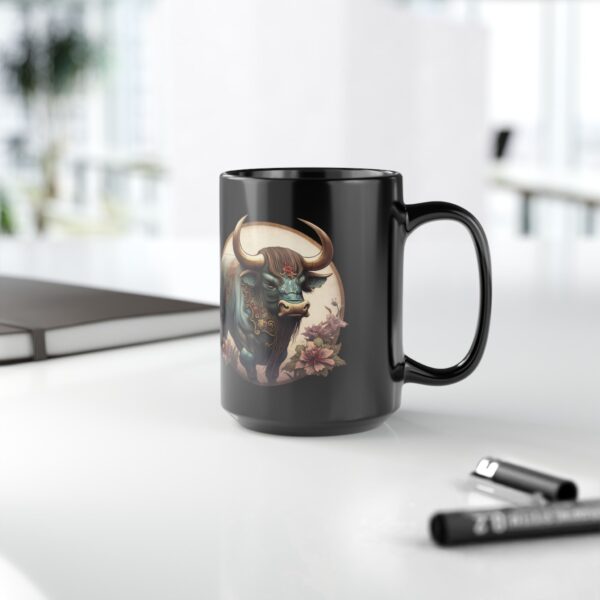 Black Sagittarius Ox Mug - Image 6