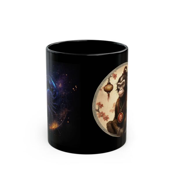 Black Scorpio Monkey Mug - Image 2