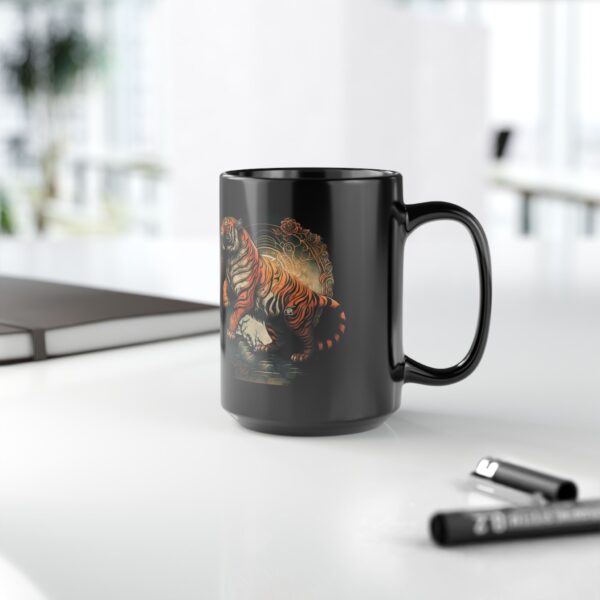 Black Sagittarius Tiger Mug - Image 6