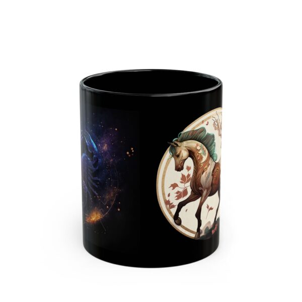 Black Scorpio Horse Mug - Image 2