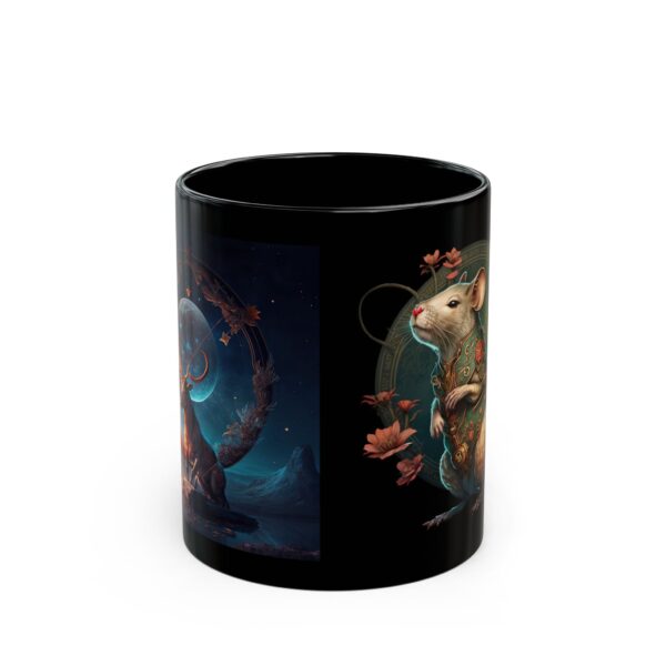 Black Sagittarius Rat Mug - Image 2