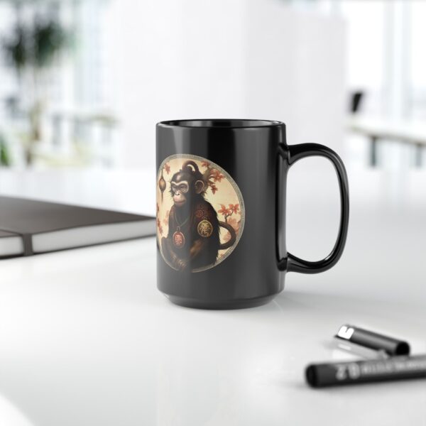 Black Sagittarius Monkey Mug - Image 6